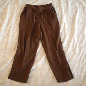Country Classic Brown Pull-up Slacks - Size 10